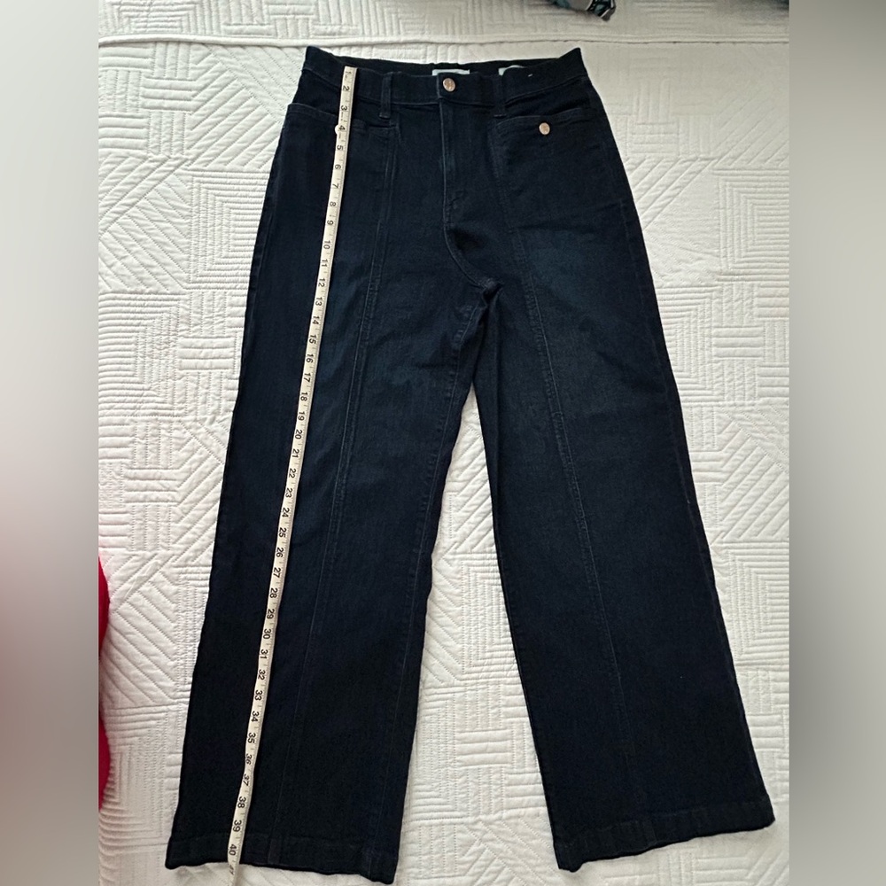 Jessica Simpson Womens Wide Leg High Rise Trouser Jeans Size 10 Dark Blue - Picture 7 of 10